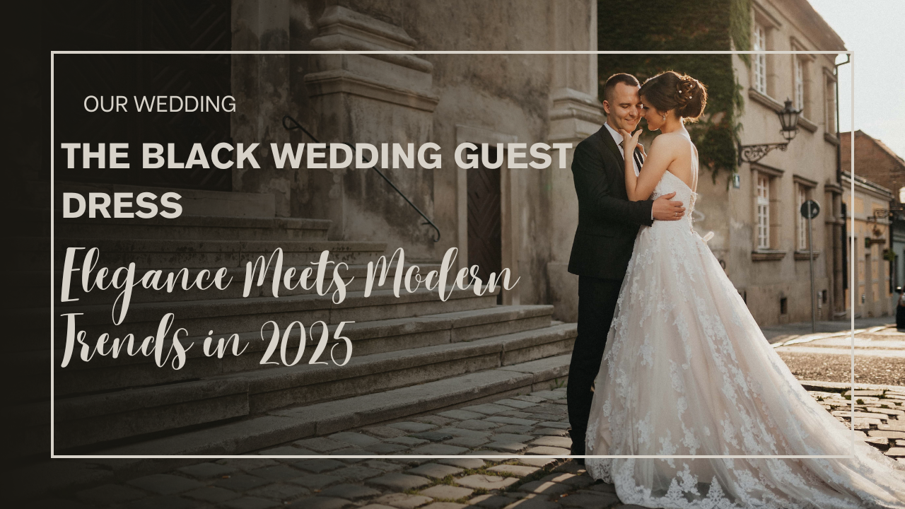 black wedding guest dress
