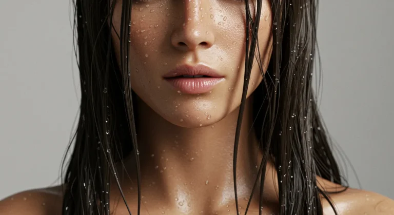 wet hair look