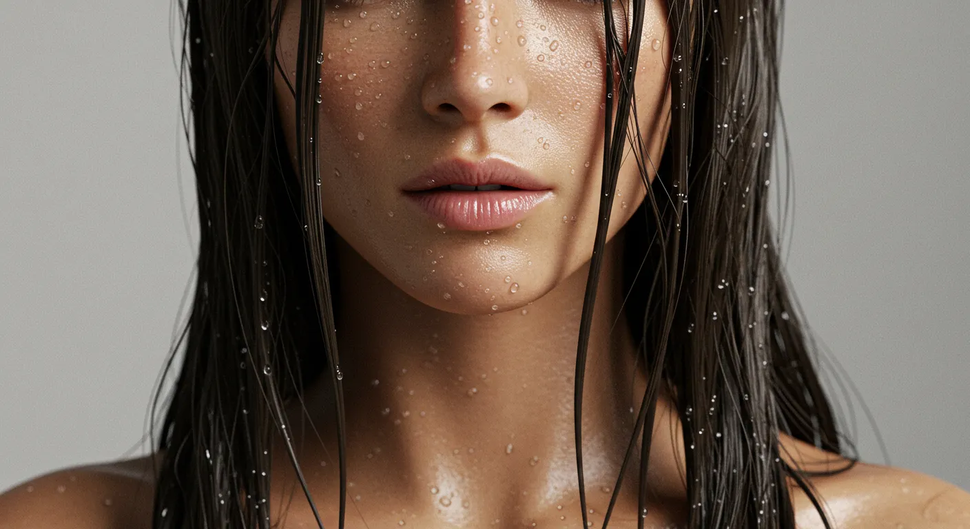 wet hair look